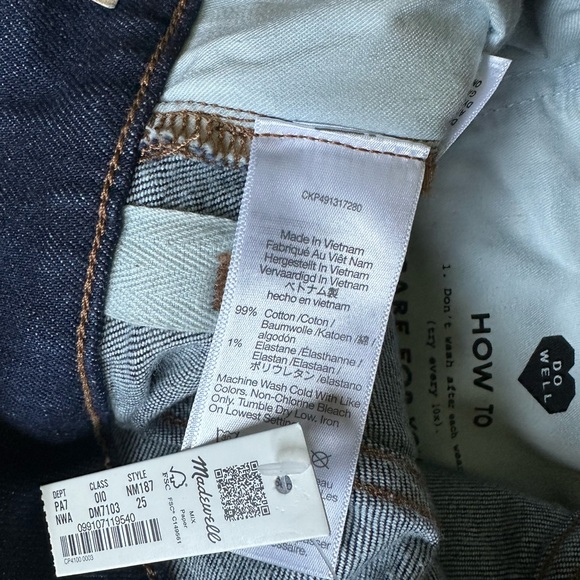 Madewell 90s straight Jean in Norman Wash 25 NWT - Picture 4 of 5